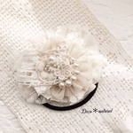 お花モチーフとレースのヘアゴム＊