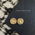 再販3♡ワイヤー渦巻き ピアス・イヤリング♡gold