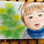 似顔絵　しあわせの連鎖（ひとり描き）