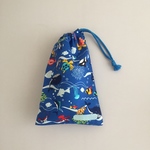 お箸が縦に入る☆魚柄 青色