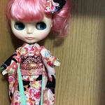 ブライス♡着物208猫ちゃん柄