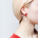 Star Smile ピアス/イヤリング(red)