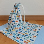 【Sale】ランチ2点セット＊小さい車たち×水玉