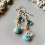 ✳︎14kgf✳︎ラリマーの海色ピアス