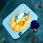 月のクラゲスクエア缶バッジ