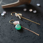 ［数量限定］チェーンとブーケのピアス/イヤリング