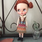 ブライス　blythe　。゜。゜。革サスペンダースカート　ナミナミ①　。゜。゜。　