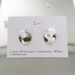 天然石サークルピアス シルバー B