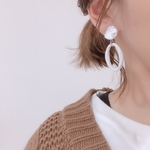 シルバー.ホワイト.イヤリング.ピアス