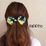 シングルリボン　ヘアゴムorバレッタ　ボタニカルフラワー　　