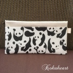 再再・・販☆使用中マスク保管ポケット付き☆マスクケース☆パンダ柄