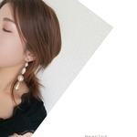ドイツ製＊ペーパーマッシュパール ポンポンピアス＆イヤリング