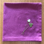  [受注製作]刺繍の大判ハンカチ☆クローバー 