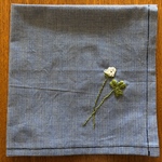  刺繍の大判ハンカチ☆クローバー 