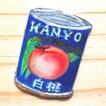 HAND MADE ようこそ様 専用ページ　フルーツ缶　白桃　ブローチ　