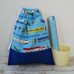 【sale】巾着  新幹線ライン（ｻｯｸｽ）
