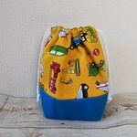 【sale】コップ袋    くるま（ｲｴﾛｰ）