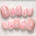 【170】ほんのりチークの 桜ネイル