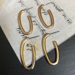  チタン オーバルフープピアス 