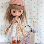 ＊乙女チックレースワンピース＊　トータルコーディネート８点セット　＊ blythe outfit＊ブライス ＊ワンピース・ブーツ・帽子＊