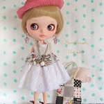 ＊レースが爽やかなワンピース＊トータルコーディネート８点セット＊ blythe outfit＊ブライス ＊