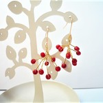 木の実立体感のある小枝アクセサリーピアス＆イヤリング