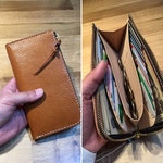 本革L字ファスナー財布