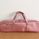 フルートケースバッグ　C・H管　ピンクラメ