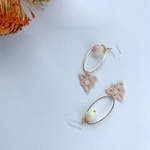 さんかくレース&フープピアス/イヤリング