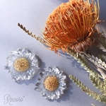 【再再販】clear big flower  pierce / earring 