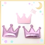 ❤️10枚入❤️王冠パーツ【ピンク】