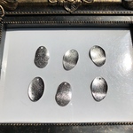 送料無料⭐︎高品質⭐︎シルバー楕円穴あり1.8✖️1.2cm   6pcs     Ｓ422番