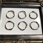 送料無料／ゴールドメタルリング2.4cm✖️6pcs      Ｇ424番