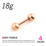 18G　ピンクゴールド　6mm　ボディピアス　軟骨　耳　人気　TPB003PG