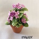 粘土のガクアジサイの花    ミニチュア