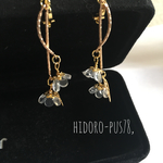 クリアフラワー ピアス／イヤリング