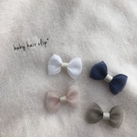 選べる2個セット♡オーガンジーとキラキラグリッターリボンのベビーヘアクリップ  