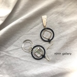 サークルリング アシンメトリーピアス