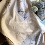 アンティークஐ⋆刺繍クロスblue