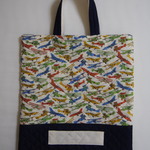 「ｋ様オーダー品」絵本袋*リバティ*キルティング*Tom'sJet*オレンジ*35×32cm
