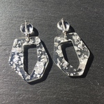 クリア×シルバー ピアス イヤリング