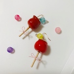 りんご飴ピアス