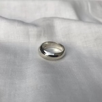 silver925 curve リング 細め 18号