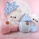 +ねこちゃんと鯉のぼり+端午の節句　こどもの日　あみぐるみ