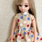 リカちゃん 水玉ワンピース