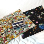 【ｆ様オーダー品】入園入学大きいランチョンマット・移動ポケット★宇宙白くま