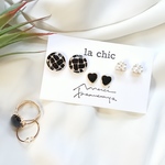 3セット ワンポイント ピアス イヤリング 