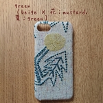 *受注製作*ミナペルホネン*タンポポ*グリーン*mina perhonen*iPhoneケース*iPhoneカバー*スマホケース*スマホカバー