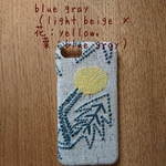 *受注製作*ミナペルホネン*タンポポ*ブルーグレー*mina perhonen*iPhoneケース*iPhoneカバー*スマホケース*スマホカバー