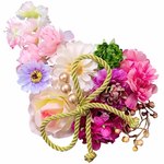 【F1705HE86】ローズピンク♡ヘッドドレス/髪飾り♡・結婚式・パーディー・和婚・成人式・卒業式